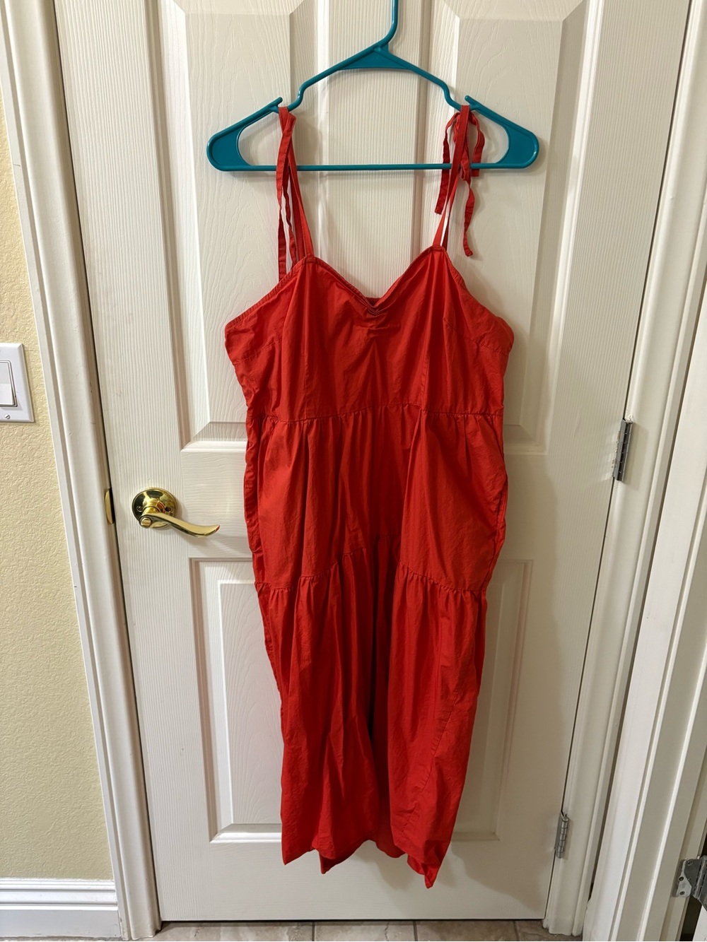 Who What Wear Coral Red Dress